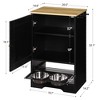 BENCMATE Pet Bowl Hidden Bowls Feeding Station, Organizational Space for Pet Food and Accessories in Kitchen, Living Room, Black, 37.01"*23.23"*6.3" - 3 of 4