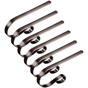 Aoibox Anti-Slip Adjustable Christmas Stocking Holders Set of 4 with Double-Sided Tape for Mantel Shelves Oil Rubbed Bronze - 1 of 4