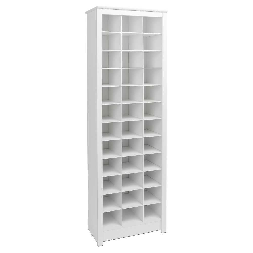Freemont Shoe Storage - White - Prepac: Entryway Cubby Organizer, 36-Pair Capacity