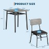 3-Piece Dining Table Set for 2, Wood Kitchen Table with Storage Rack, Upholstered Chairs of 2, Dining Room Set for Small Space, Apartment - 3 of 4