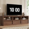 70 inch TV Stand for 80" TVs, Mid Century Modern Entertainment Center with Storage Drawer & Open Shelves - 4 of 4