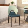 LeisureMod Eclat Collection Modern  Upholstered Leather Dining Chair in Brown - 3 of 4