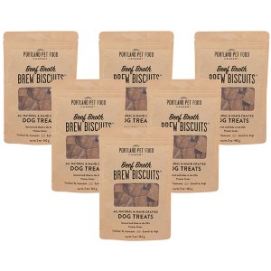Portland Pet Food Company Beef Broth Brew Biscuits Dog Treats - Case of 6/5 oz - 1 of 3