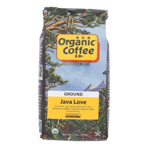 Organic Coffee Co. Java Love Ground Coffee - Case of 6/12 oz Bags - 1 of 4