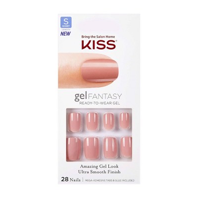 Kiss Gel Fantasy Ready-To-Wear Fake Nails - Pink  - 28ct