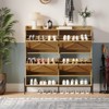 Shoe Storage Cabinet with 4 Flip Drawers, Freestanding Organizer with Metal Legs for Entryway, Narrow Shoe Rack Cabinet - 3 of 4