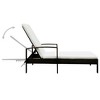 vidaXL Sunlounger Brown PE rattan Standard Adjustable Headrests - 4 of 4