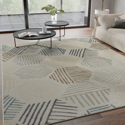 Rugs America Matteo MT40A Contemporary Geometric Area Rug for Dining ...