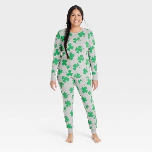 Women's St. Patrick's Day Matching Family Pajama Set - Gray - image 1 of 2