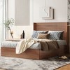 NicBex Queen Size Natural Wooden Bed Frame with Curved Lines Headboard & Hydraulic Storage,Modern Platform Bed,No Box Spring Needed - 2 of 4