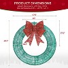 Yaheetech Pre-lit Outdoor Christmas Wreath with Lights for Front Yard, Porch, Garden, Home - 3 of 4
