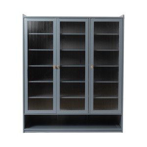 YIYIBYUS 7 Tier Shoe Storage Rack Cabinet with 3 Doors Freestanding, Gray - 1 of 4