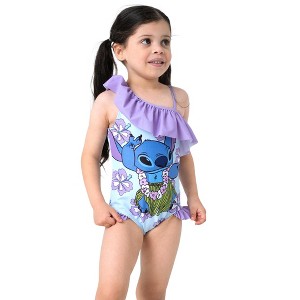 PATPAT Disney Mickey Mouse & Friends Girls One Piece Swimsuits Ruffles Swimwear Beach Sport Bathing Suit 3-10Y - 1 of 4