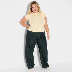 Women's Mid-Rise Barrel Jeans - Wild Fable™ - 1 of 3