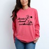 Simply Sage Market Women's Horsin' Around Long Sleeve Garment Dyed Tee - 2 of 3