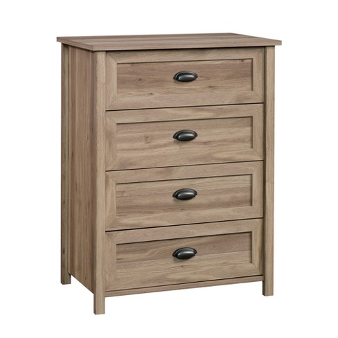 County Line 4 Drawer Chest Salt Oak Finish   Sauder : Target