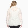 Plus Size Button Down Lace Top - White Mark - 3 of 4