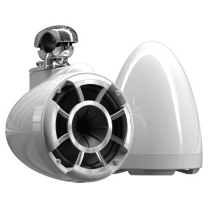 Wet Sounds REV 8 W-FC V2 MINI - White REV8 - Revolution Series 8" Tower Speakers, Pair with Stainless Fixed Mini Clamps (pair) - 1 of 4