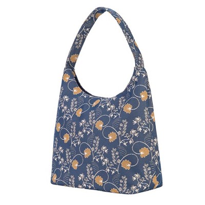 Signare USA Jane Austen Blue Hobo Handbag Shoulder Bag