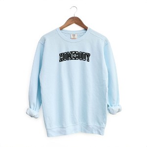 Simply Sage Market Women's  Garment Dyed Graphic Sweatshirt Embroidered Homebody - 1 of 3