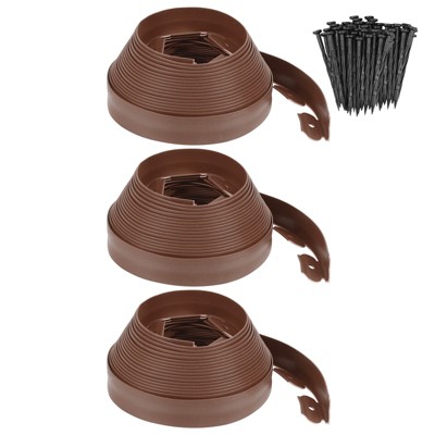 Unique Bargains Outdoor Plastic Garden Edging