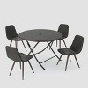 Jude Caleb 5pc Wicker Dining Set - Brown - Christopher Knight Home: Weather-Resistant, Galvanized Steel Hardware - 2 of 4