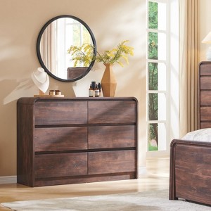 SinCiDo 6 Drawers Dresser for Bedroom, Modern 47in Wide Dressers & Chests of Drawers - 1 of 4