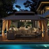 Costway 16 x 12 FT Hardtop Gazebo Aluminum Frame Permanent Pavilion with Curtains & Netting - 2 of 4