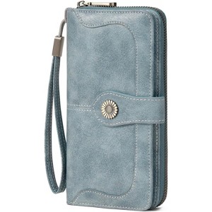 Clotth Womens Wallet - RFID Blocking Large Capacity Vegan Leather Bifold Wallet with Zipper for Daily Use,Travel & Shopping - 1 of 4