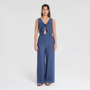 Women's Tie-Front Jumpsuit - Universal Thread™ - 1 of 4