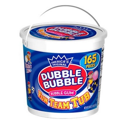 Dubble Bubble Assorted 4-Flavor Twist Tub, 300 Count –