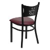 Emma and Oliver 2 Pack Coffee Back Metal Restaurant Chair - 3 of 4