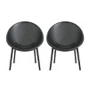 Coolbibila-Patio Chair Set Of 2, Patio Chair Made Of High-Quality Polypropylene, Armless Chairs For Outdoor With Modern Design - 2 of 4