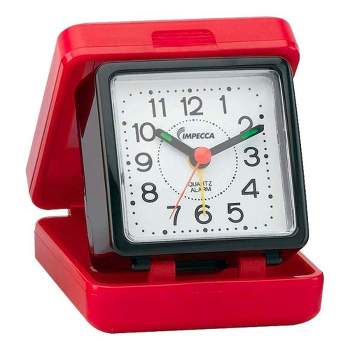 Impecca Travel Beep Alarm Clock, Red/Black