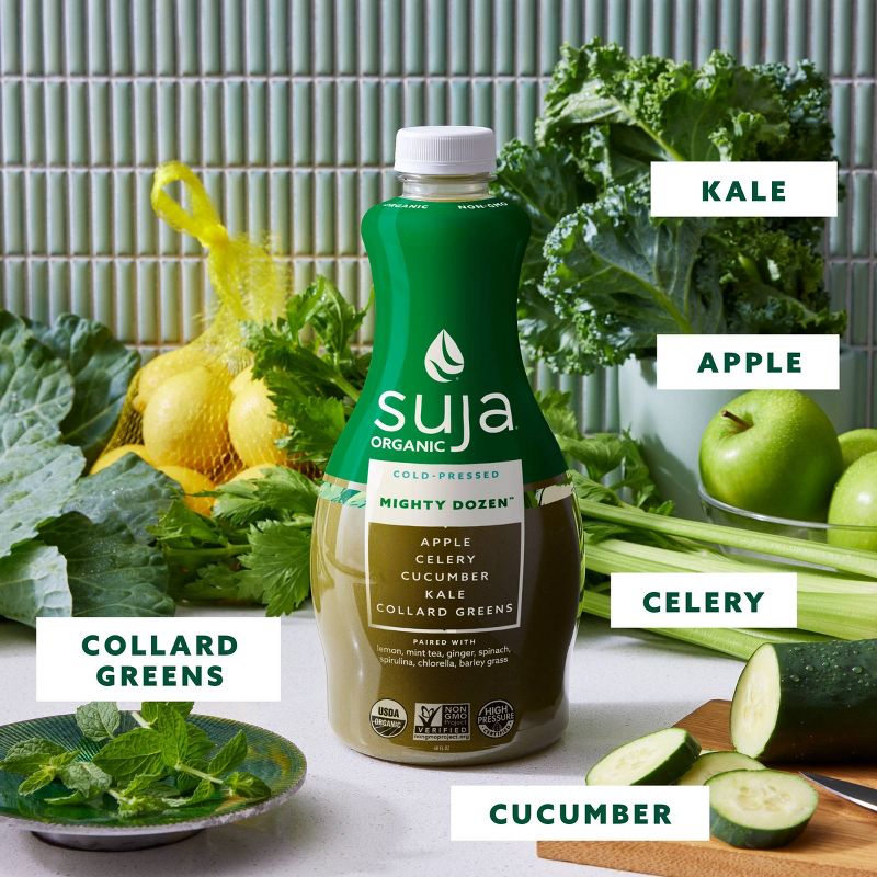 Suja Organic Vegan Mighty Dozen Fruit and Vegetable Drink - 46 fl oz, 4 of 15