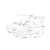 Aukfa Oversized 2 Seater Loveseat Sofa with 2 Ottomans,Chenille Comfy Cloud Couch with 2 Lumbar Pillows 2 Throw Pillows for Living Room,White - 4 of 4