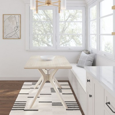 Verso 48'' White Sand Solid Wood Rectangular Dining Table