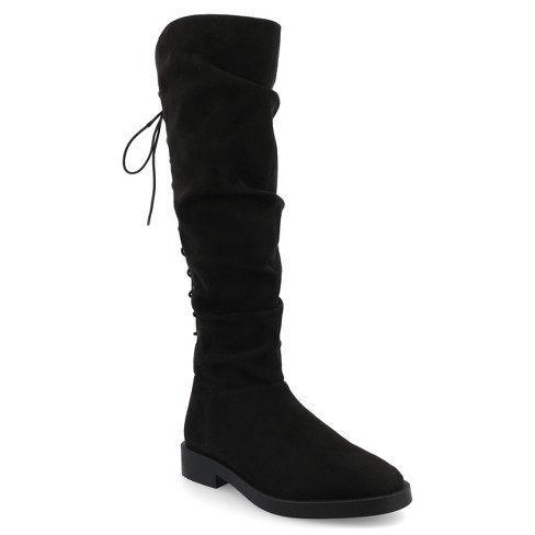 Wide calf stretch knee high outlet boots