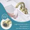 MAYEERTY Bathroom Faucet 2 Handles Brushed Gold with Aerator Pop Up Drain Supply Hoses - 3 of 4