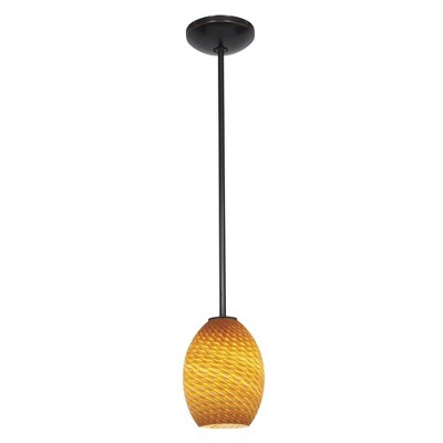 Access Lighting Brandy FireBird 1 - Light Pendant in  Oil Rubbed Bronze