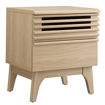 Modway Render Mid-Century Modern, Nightstand, Oak