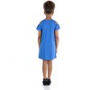 24seven Comfort Apparel Girls Pleated Cold Shoulder Girls Summer Dress - 3 of 4