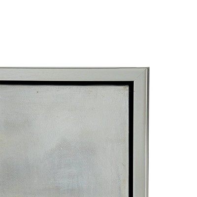 Stormy Skies 40" x 40" Abstract Canvas Wall Art with Silver Frame