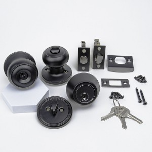 MENDOCK Stainless Steel Keyed Entry Knob and Deadbolt Combo Set, Single Key Convenience, Easy Installation- 1 Pack - 1 of 4