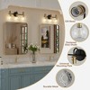 PAIHOME Vanity Wall Sconce, Wall Lights with Globe Glass Shade for Bedside, Rustic Bathroom Light Fixtures over Mirror, E26 Base - 4 of 4