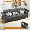 83'' Modern Sofa Bed, 3 Seat Couch with Storage Armrests and Side Pockets - 4 of 4