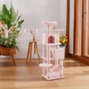 61-Inch Cat Tree Cat Tower for Indoor Cats - Plush Multi-Level Cat Condo with 5 Scratching Posts, 2 Perches, 2 Caves, Hammock, 2 Pompoms - 4 of 4