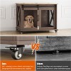 37 Inch Dog Crate Furniture, Indoor Dog Cage with Sliding Barn Door, Flip Top Dog Kennel End Table with Removable Divider - 3 of 4
