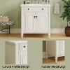 Dexmalle Elegant Vintage Faux Aged Finish Bathroom Vanity with Adjustable Shelf - 4 of 4