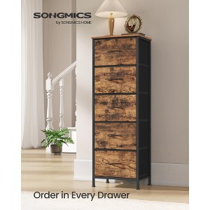 5-Drawer Fabric Dresser with Steel Frame, 66 lb Top Load Storage Organizer for Bedroom Closet - 1 of 4